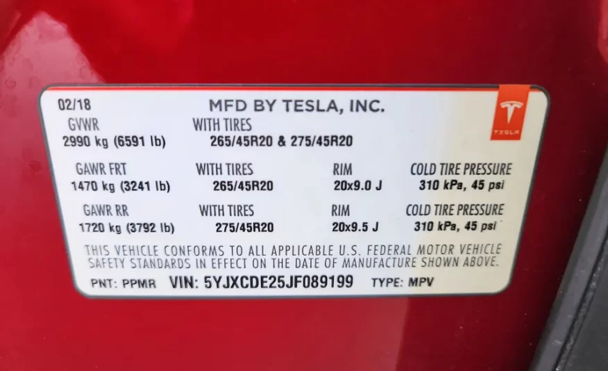 2018 Tesla Model X 75D